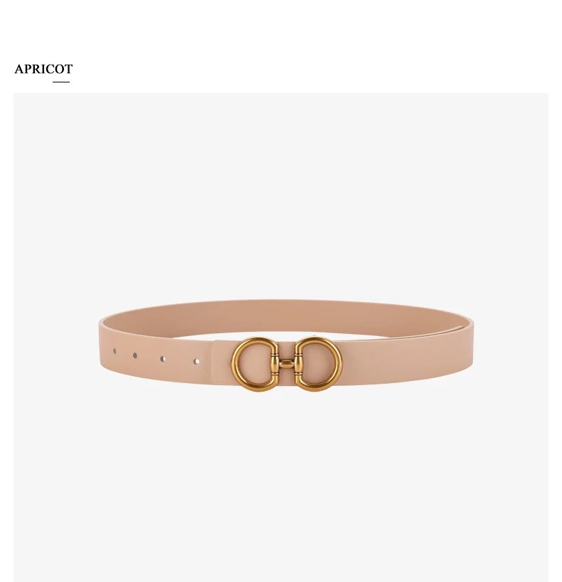 Europe and the United States fashion belt ladies smooth buckle leather belt women's models decorative suit jeans cowhide belt