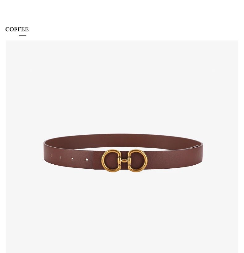 Europe and the United States fashion belt ladies smooth buckle leather belt women's models decorative suit jeans cowhide belt