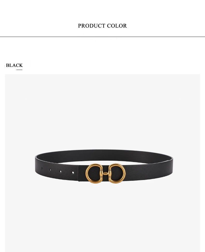 Europe and the United States fashion belt ladies smooth buckle leather belt women's models decorative suit jeans cowhide belt