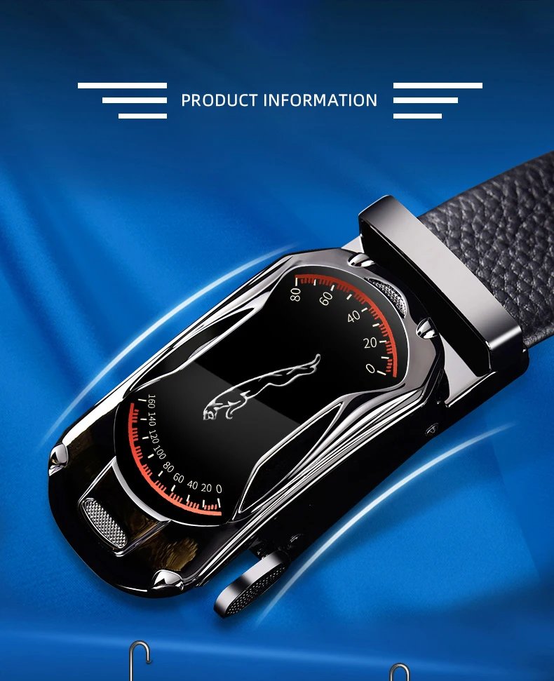 Belts for 3.5cm Width Sports Car Brand Fashion Automatic Buckle Black Genuine Leather Men's Jeans High Quality Waist Male Strap Belts for 3.5cm Width Sports Car Brand Fashion Automatic Buckle Black Genuine Leather Men's Jeans High Quality Waist Male Strap