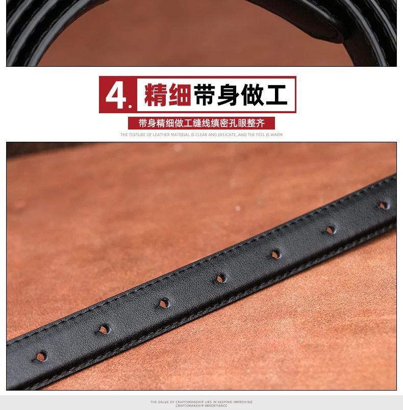 Simple Women Genuine Leather Belt Vintage Female Thin Waistband Gold Metal Buckle Dress Coat Jeans Decor Waist belts