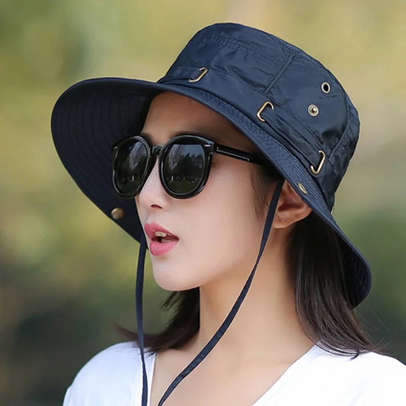 Large Brim Fisherman Hat Reversible Hawaii Korean Spring Summer Hat For Men Women Streetwear Panama Hat Bob Hiphop Buckets Cap