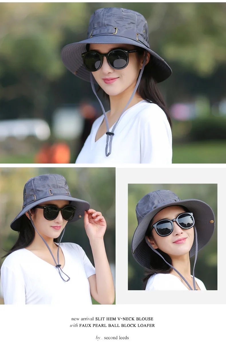 Large Brim Fisherman Hat Reversible Hawaii Korean Spring Summer Hat For Men Women Streetwear Panama Hat Bob Hiphop Buckets Cap