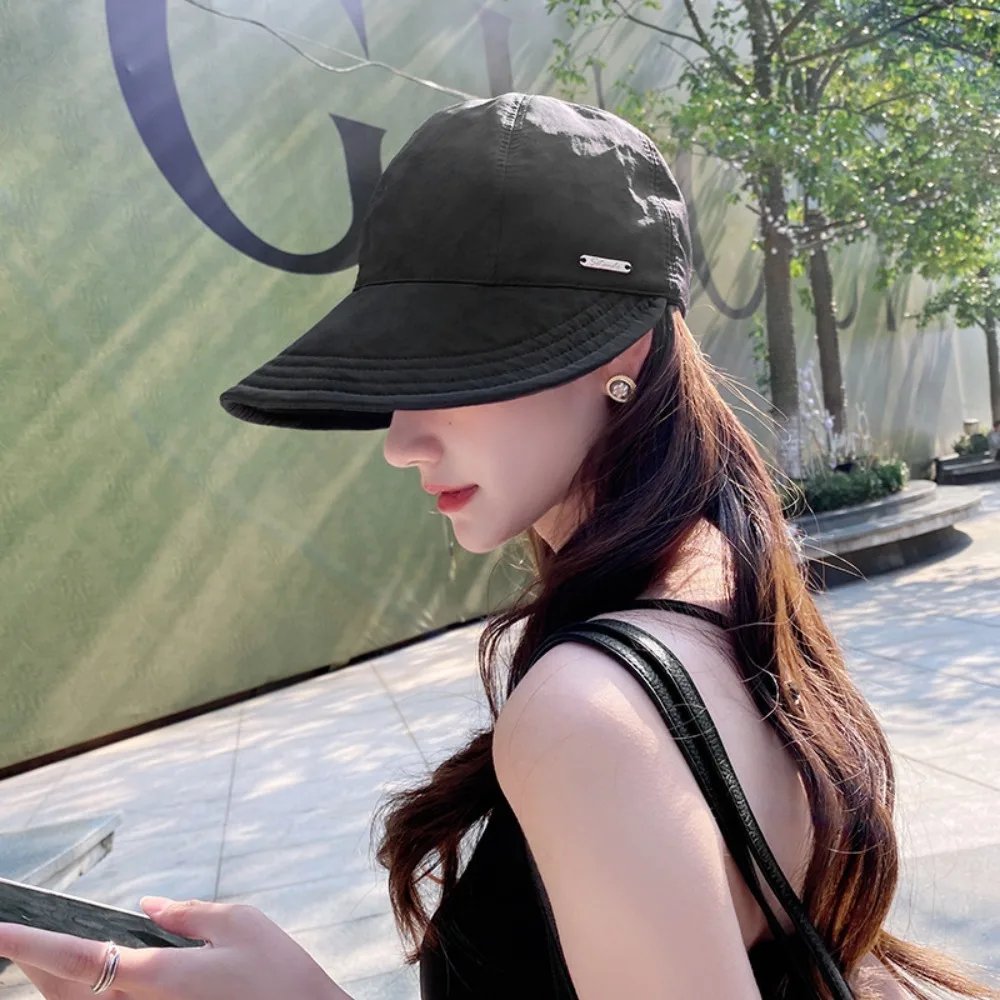 Foldable Wide Brim Sun Hat Drawstring Adjustable Caps for Men Women Beach Hats Summer Quick-drying Visors Fisherman Cap