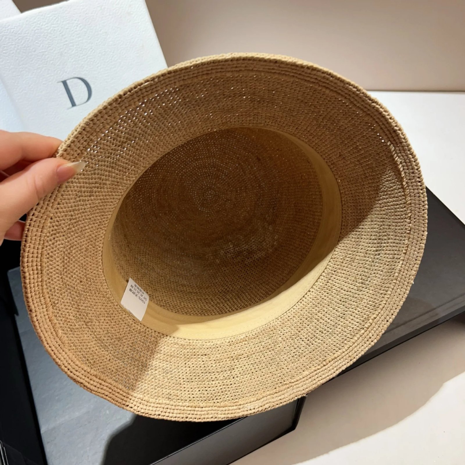 Designer  Raffia Straw Bucket Hat Women Summer Bikini Beach Hat Female Korean Travel Sun Protection Breathable Fisherman Hat