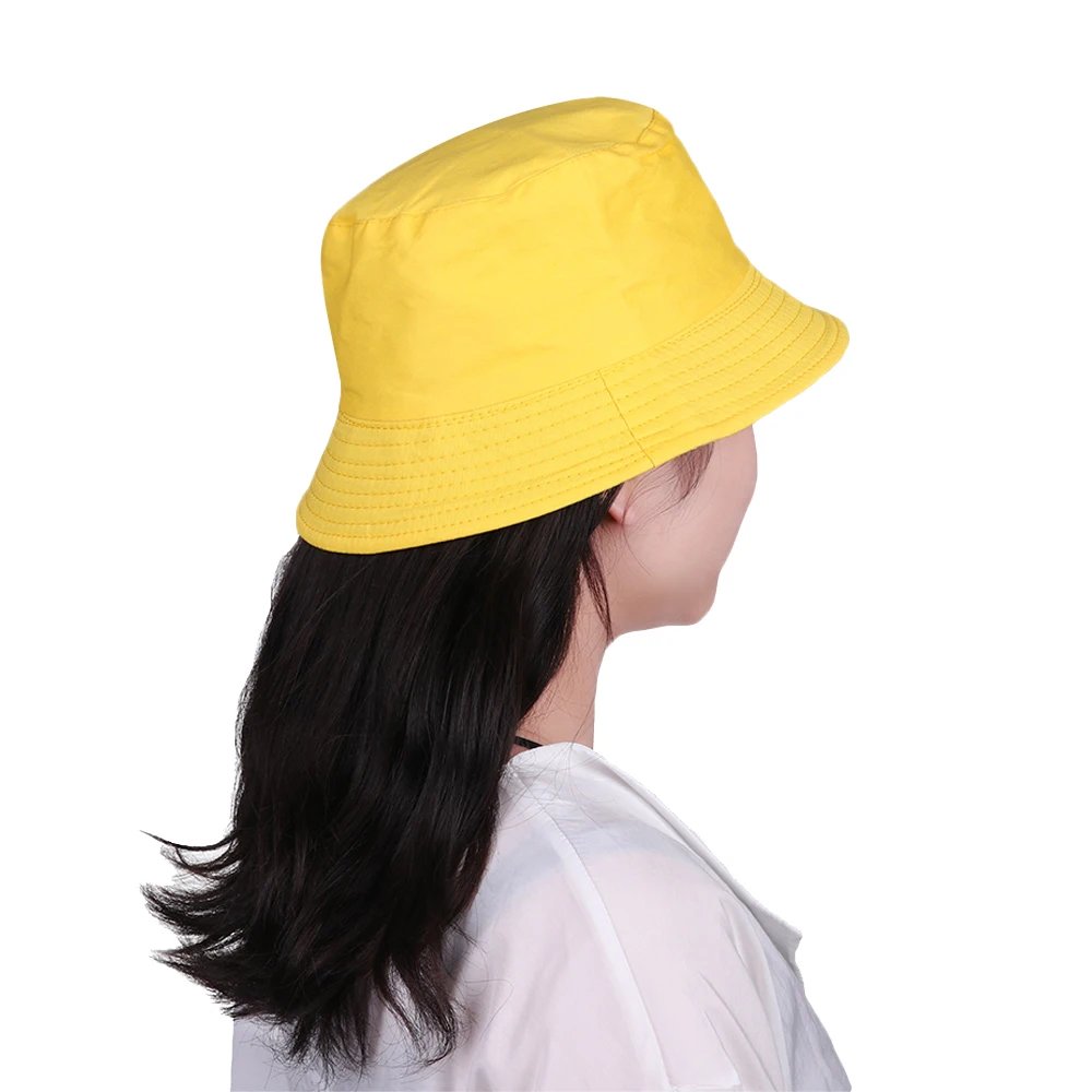 Fisherman Cap Fashion Candy Color Sun Cap Unisex Casual Cotton Bucket Hat Spring Summer Outdoor Sunscreen Beach Cap Panama Hat