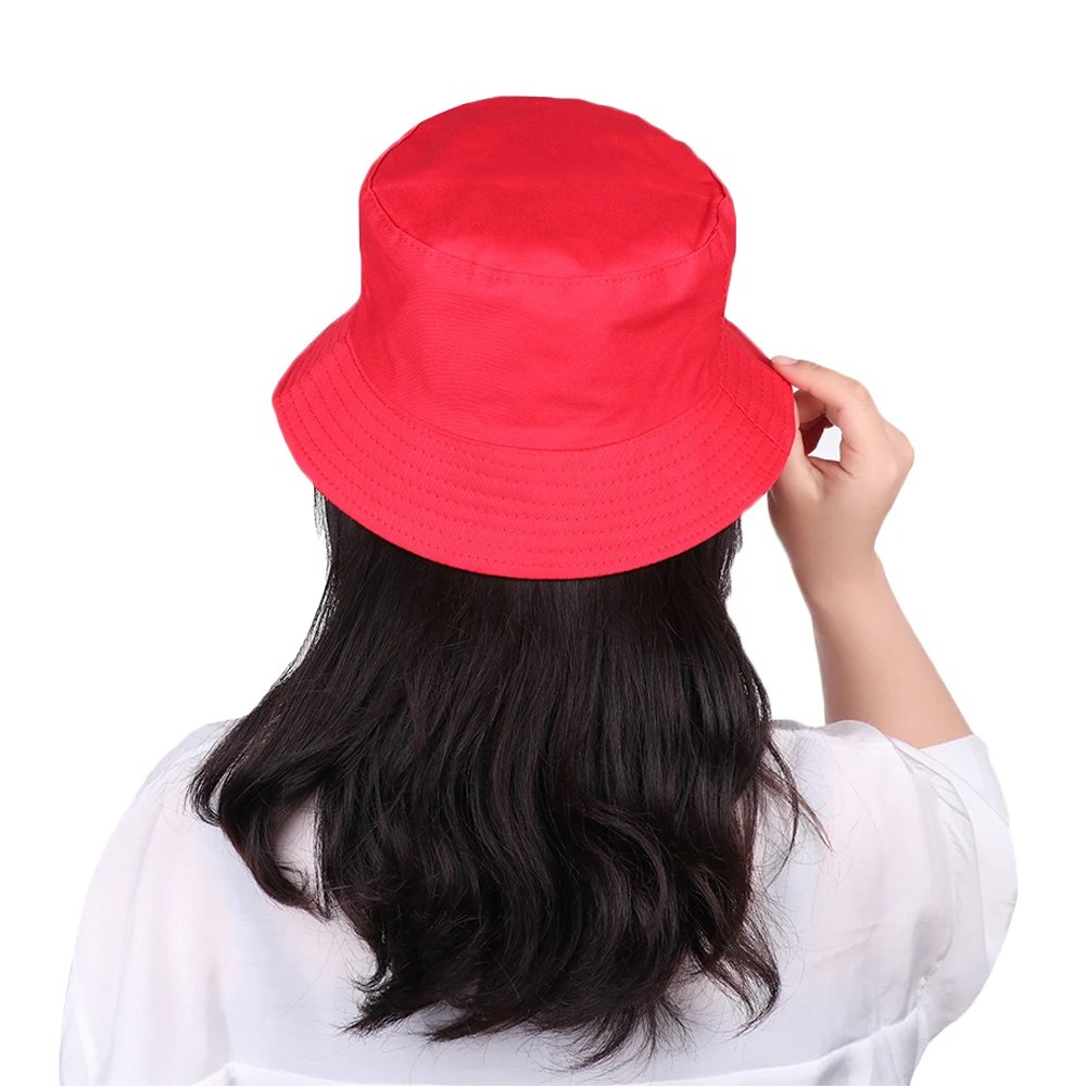 Fisherman Cap Fashion Candy Color Sun Cap Unisex Casual Cotton Bucket Hat Spring Summer Outdoor Sunscreen Beach Cap Panama Hat