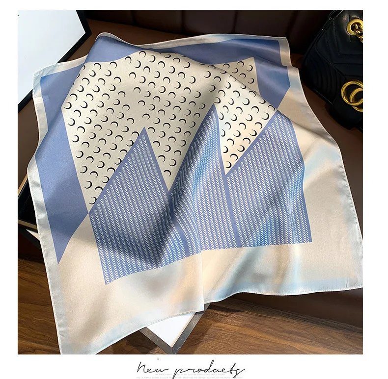 100% Natural Silk Square Scarf Women 2025 dot Print Small Bandana Hair Headscarf Ladies Neckscarf Real Silk Scarves Shawls Wraps