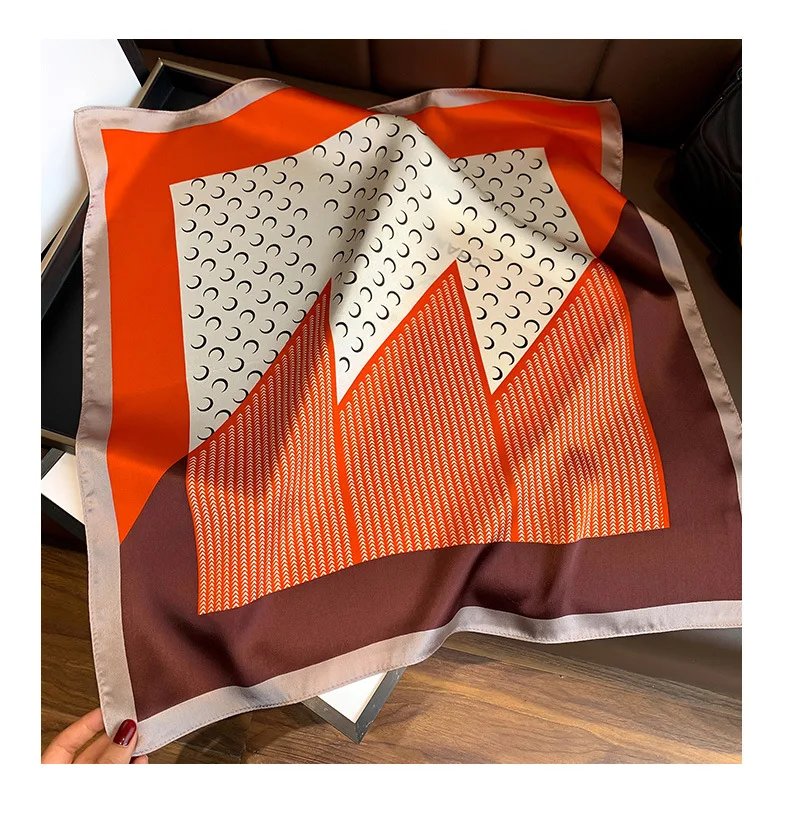 100% Natural Silk Square Scarf Women 2025 dot Print Small Bandana Hair Headscarf Ladies Neckscarf Real Silk Scarves Shawls Wraps