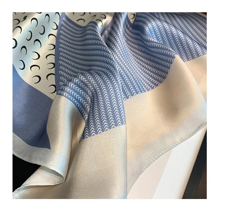 100% Natural Silk Square Scarf Women 2025 dot Print Small Bandana Hair Headscarf Ladies Neckscarf Real Silk Scarves Shawls Wraps