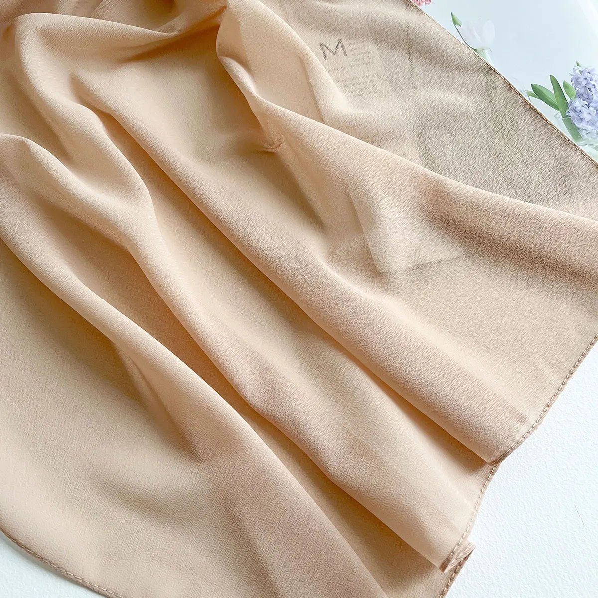 2025 New Elegant Modest Women Bubble Chiffon Solid Color Muslim Head Scarf Ladies Shawl and Wrap Female Foulard Hijab Stoles