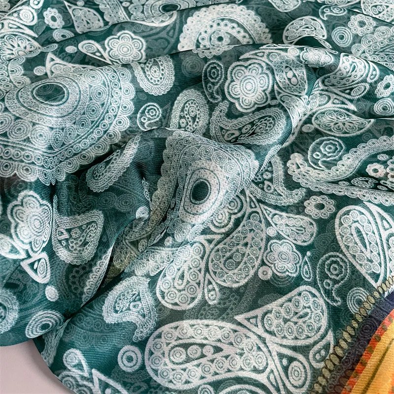 New Design Brand Scarf Fashion Small Broken Floral Bubble Chiffon Shawl Spring Autumn Wrap Hijabs Lady Pashmina Foulards Bandana