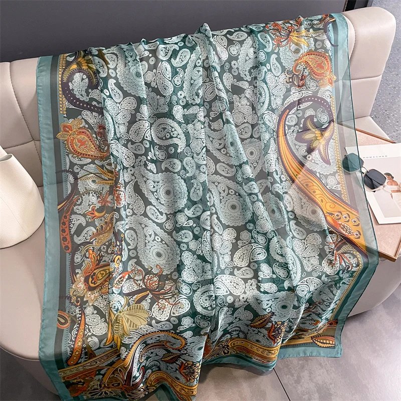 New Design Brand Scarf Fashion Small Broken Floral Bubble Chiffon Shawl Spring Autumn Wrap Hijabs Lady Pashmina Foulards Bandana