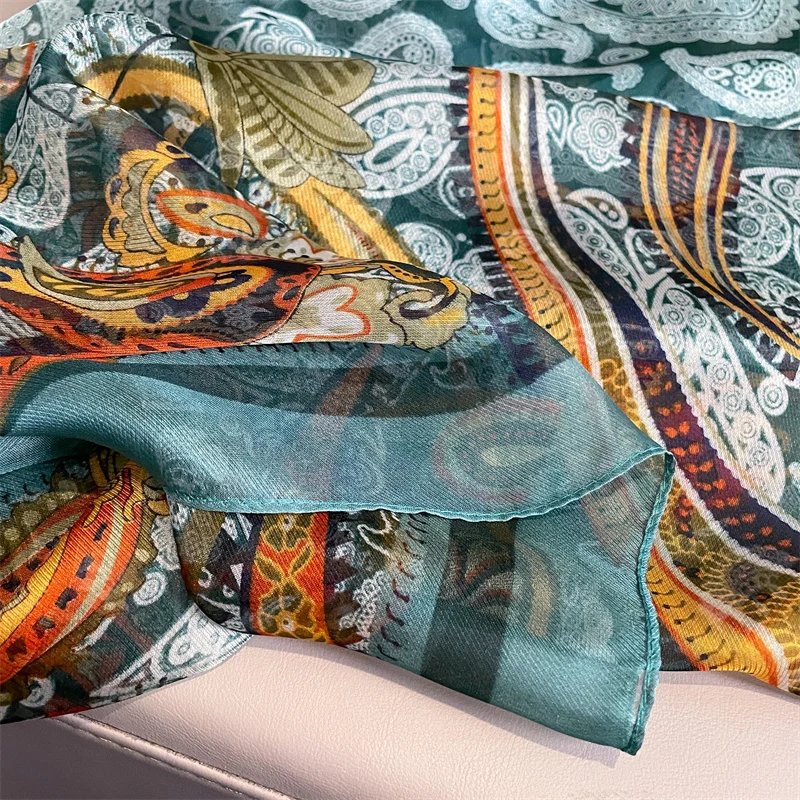 New Design Brand Scarf Fashion Small Broken Floral Bubble Chiffon Shawl Spring Autumn Wrap Hijabs Lady Pashmina Foulards Bandana