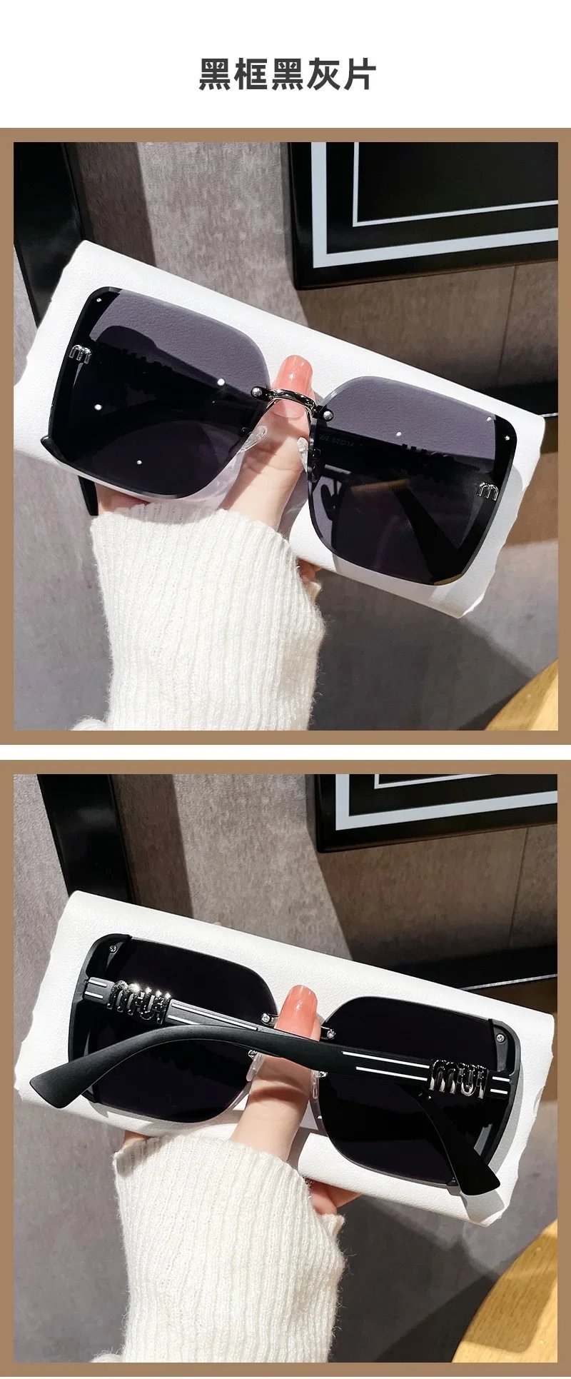 Fashion Oversized Square Sunglasses Women 2025 Luxury Brand Sun Glasses Vintage Sun Glasses Female Shades Outdoor Eyeglasses