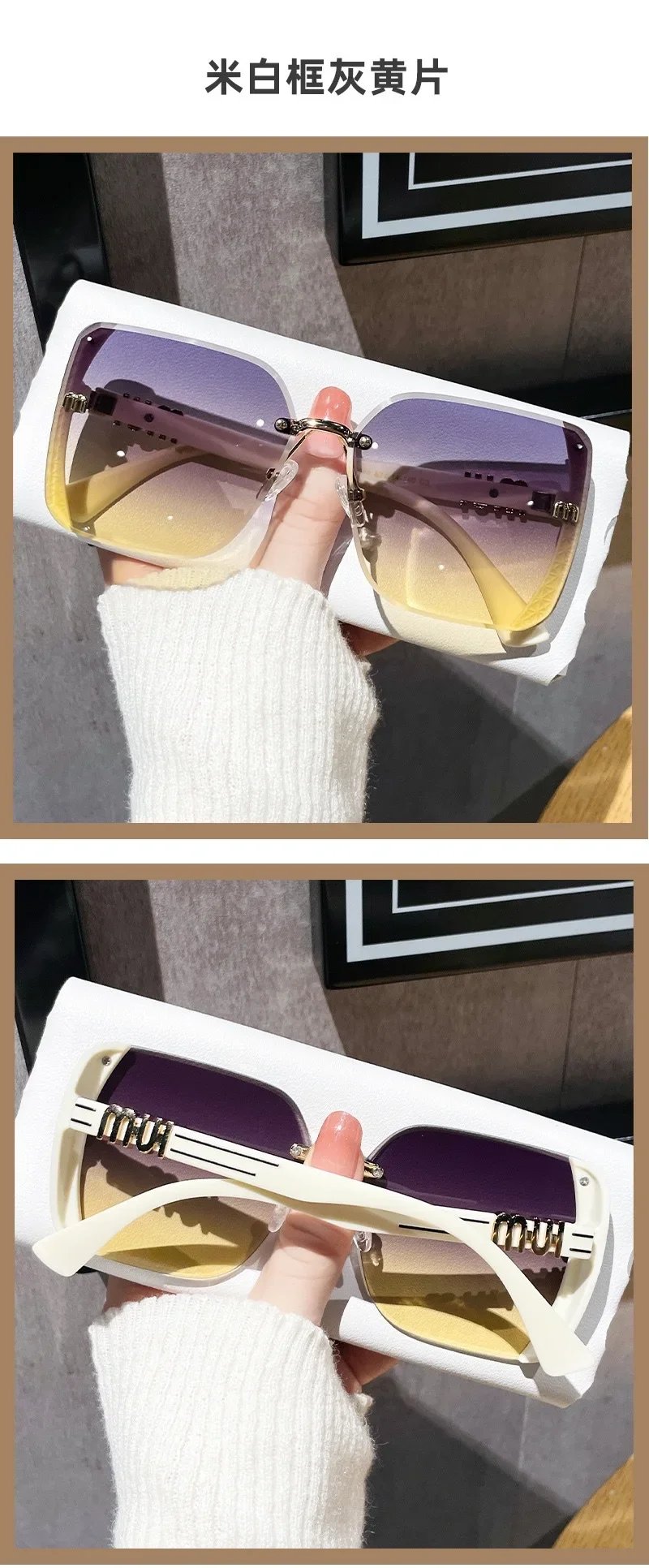 Fashion Oversized Square Sunglasses Women 2025 Luxury Brand Sun Glasses Vintage Sun Glasses Female Shades Outdoor Eyeglasses