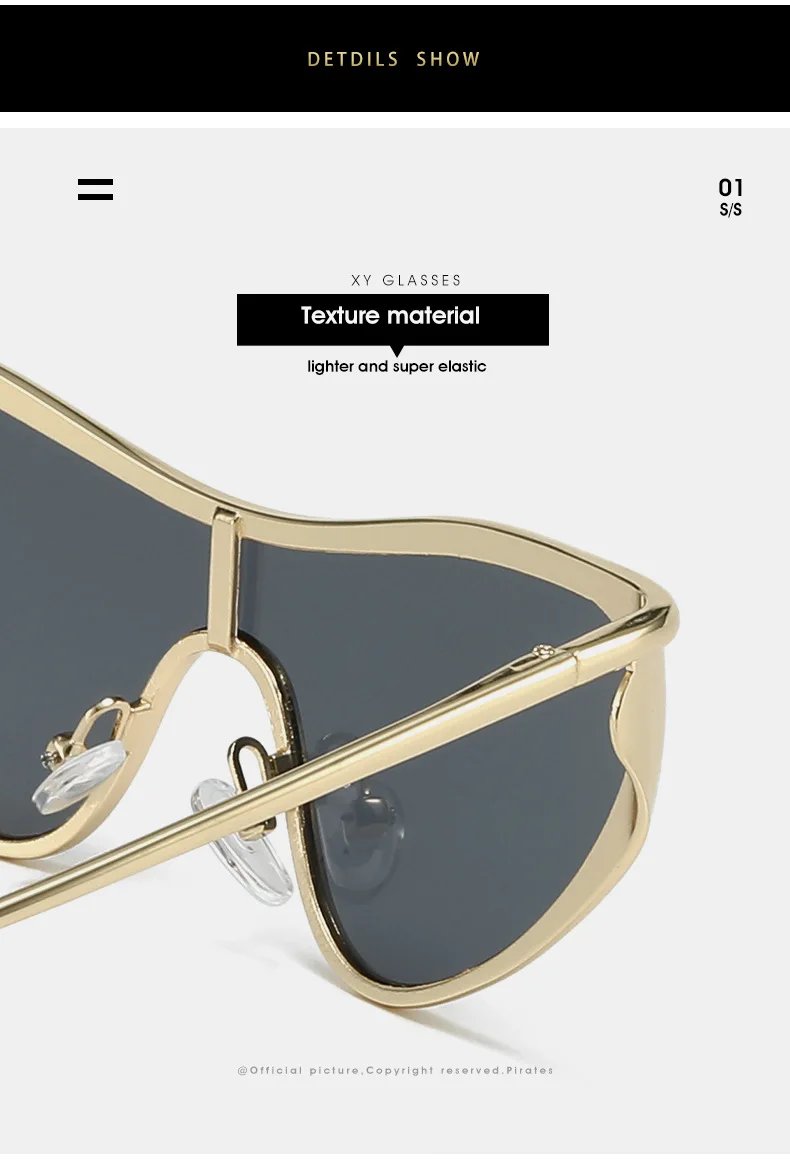 Y2K Punk Cat Eye Sunglasses Women 2025 Luxury Brand Steampunk One-Piece Sun Glasses For Lady Vintage Shield Eyewear UV400 Shades