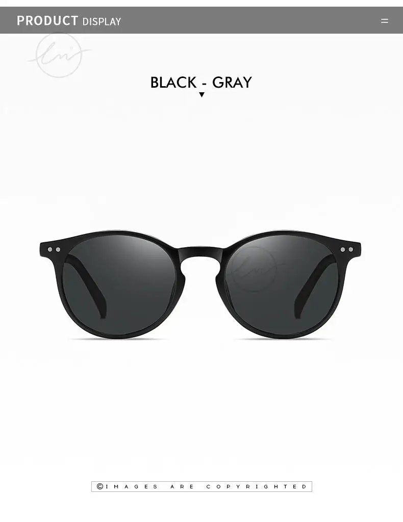 LM Retro Round Sunglasses Women Men Ultralight TR90 Polarized Unisex Driving Shades Vintage Sun Glasses UV400 Gafas De Sol