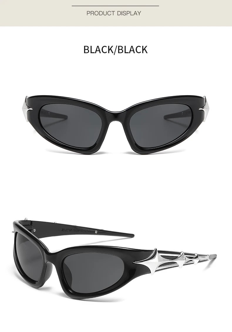 Y2k Fashion Punk Sports Sunglasses for Men Women Luxury Brand Designer Sun Glasses Men's Vintage Shades UV400 Goggle Eyewear