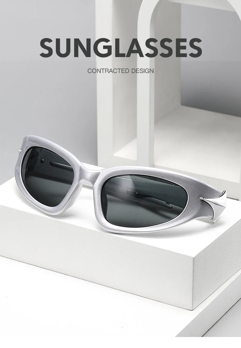 Y2k Fashion Punk Sports Sunglasses for Men Women Luxury Brand Designer Sun Glasses Men's Vintage Shades UV400 Goggle Eyewear