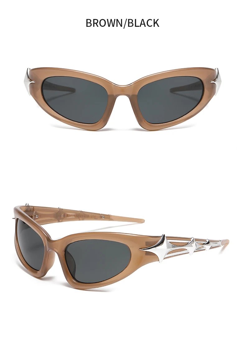 Y2k Fashion Punk Sports Sunglasses for Men Women Luxury Brand Designer Sun Glasses Men's Vintage Shades UV400 Goggle Eyewear