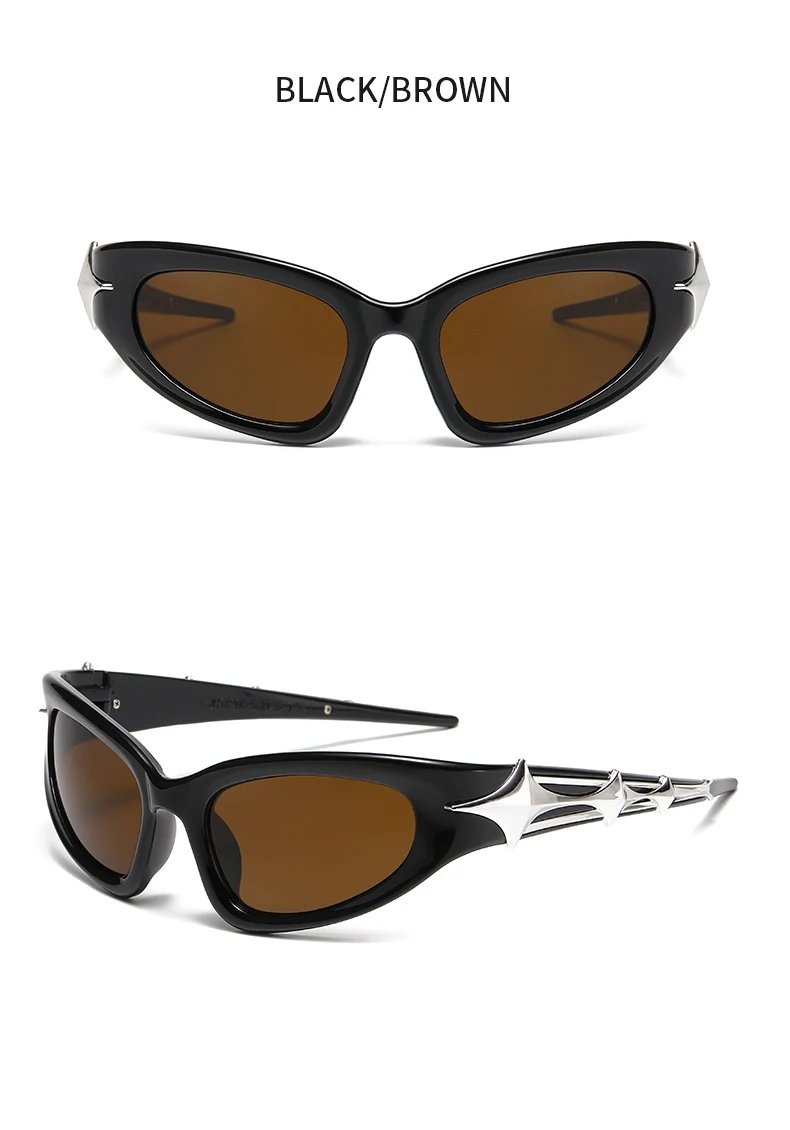 Y2k Fashion Punk Sports Sunglasses for Men Women Luxury Brand Designer Sun Glasses Men's Vintage Shades UV400 Goggle Eyewear