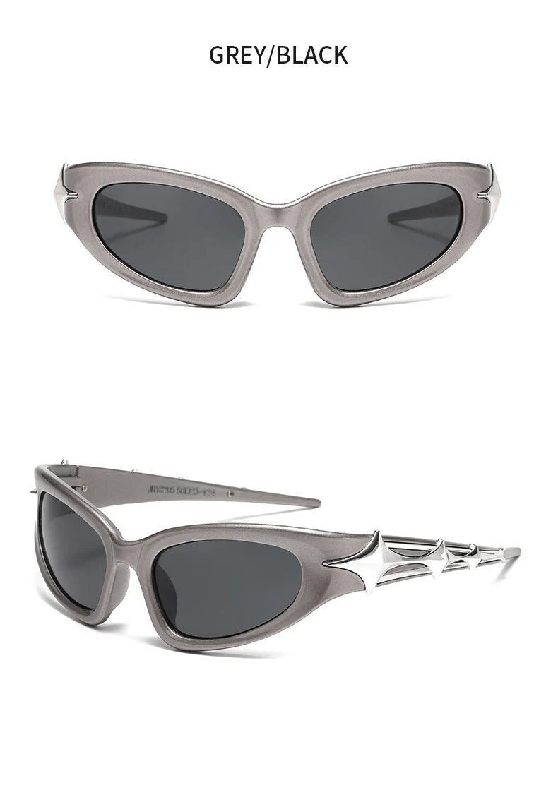 Y2k Fashion Punk Sports Sunglasses for Men Women Luxury Brand Designer Sun Glasses Men's Vintage Shades UV400 Goggle Eyewear