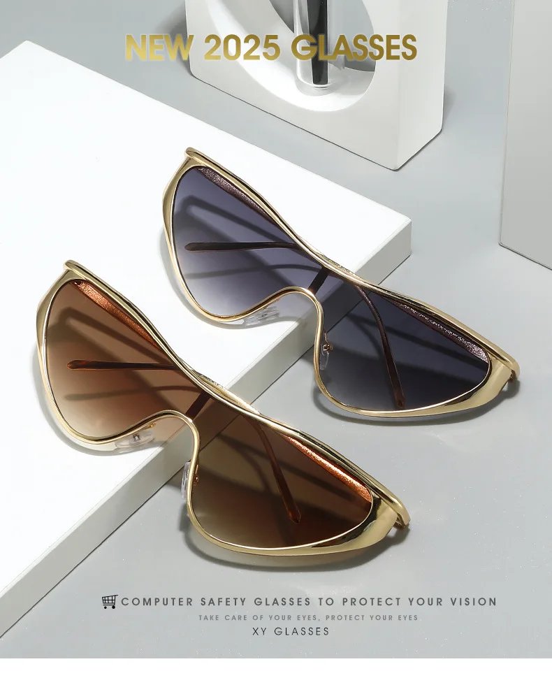 Oversized Sexy Cat Eye Sunglasses Women 2025 Luxury Retro Y2K Punk Sun Glasses for Ladies UV400 Summer Hiking Eyewear Shades Oversized Sexy Cat Eye Sunglasses Women 2025 Luxury Retro Y2K Punk Sun Glasses for Ladies UV400 Summer Hiking Eyewear Shades