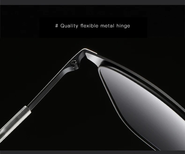 Men's Sunglasses New Arrival Square Polarized Sunglasses Metal Driver Night Vision Goggles Sunglasses