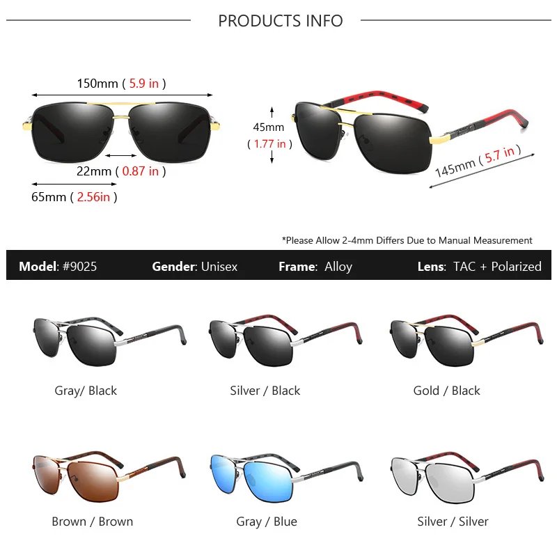 AOWEAR Retro Polarized Sunglasses for Men Women Driving UV400 Vintage Sun Glasses Unisex Mirror Eyewear with Case