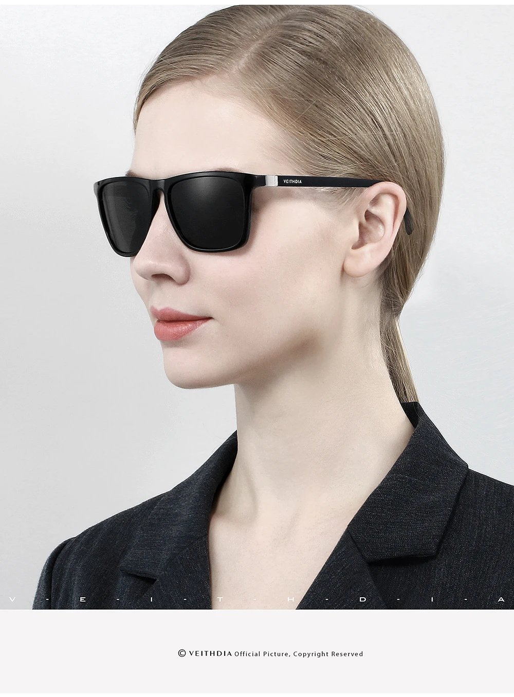 VEITHDIA Brand Men Women Sunglasses Unisex Retro TR90 Sunglasses Polarized UV400 Lens Vintage Eyewear Sun Glasses For Male 7521