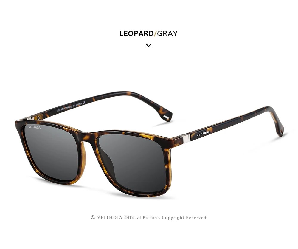 VEITHDIA Brand Men Women Sunglasses Unisex Retro TR90 Sunglasses Polarized UV400 Lens Vintage Eyewear Sun Glasses For Male 7521