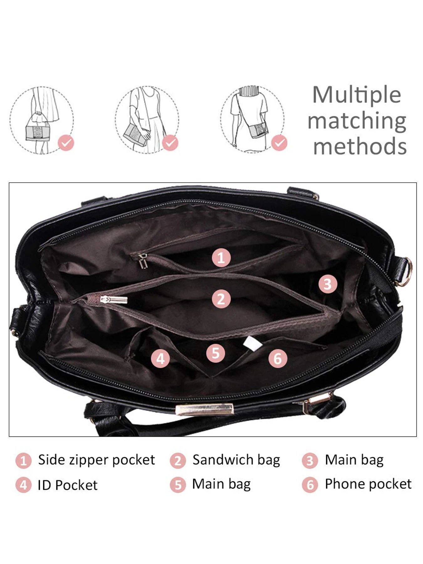 Pahajim Women Fashion Purses and Handbags Shoulder Tote Bags Top Handle Satchel for Women