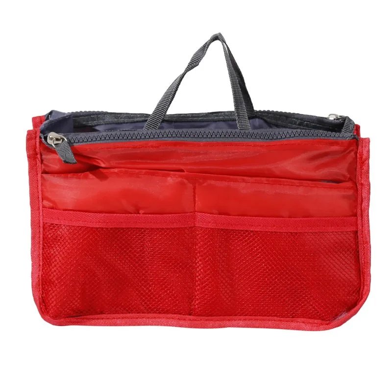 Organizer Insert Bag Women Nylon Travel Insert Organizer Handbag Purse Large Liner Lady Makeup Cosmetic Bag Cheap Female Tote