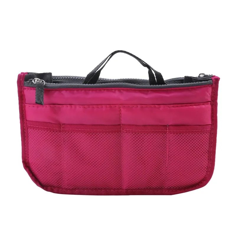 Organizer Insert Bag Women Nylon Travel Insert Organizer Handbag Purse Large Liner Lady Makeup Cosmetic Bag Cheap Female Tote