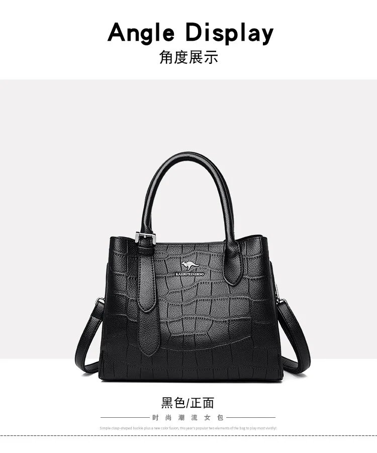 Fashionable Women Handbag 2025 Elderly Mothers Large Shoulder Bag Large Capacity Crossbody Bag