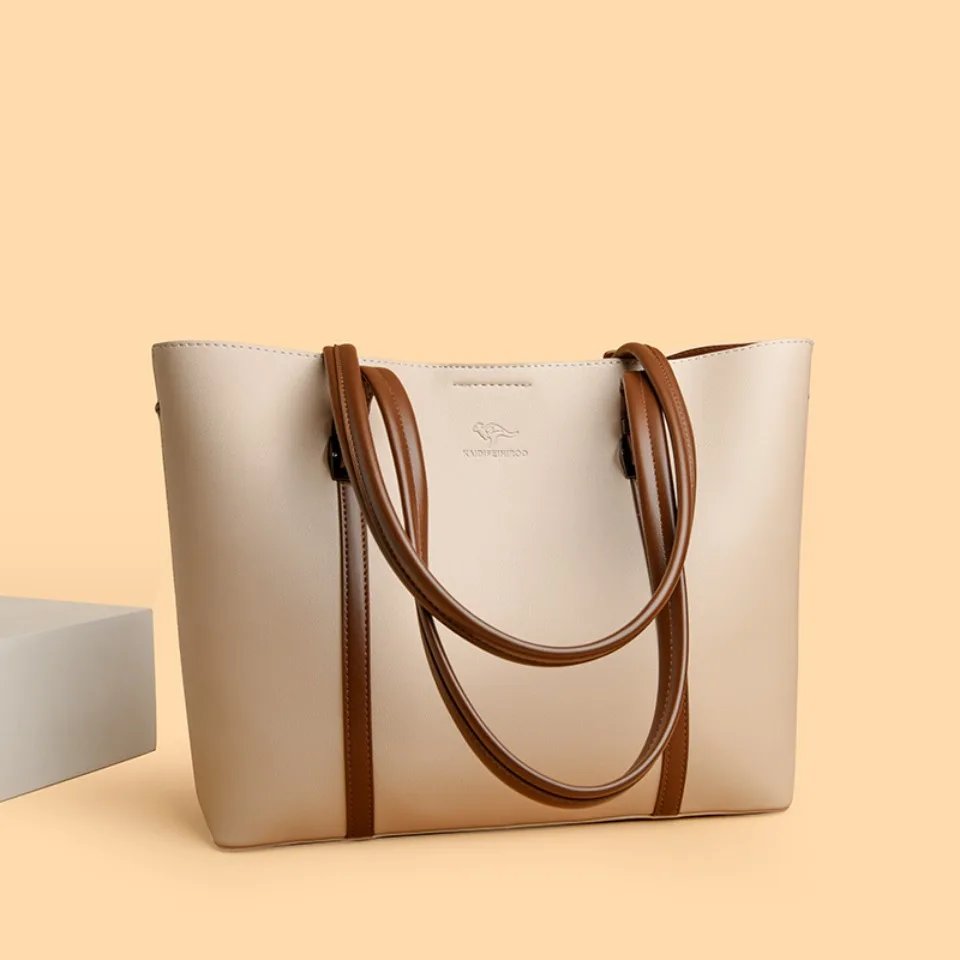 Shopping Bags for Daily Commuting Luxury Shoulder Bags High-End Pu Leather Handbags Caual Tote Hand Bags For Mother Sac New