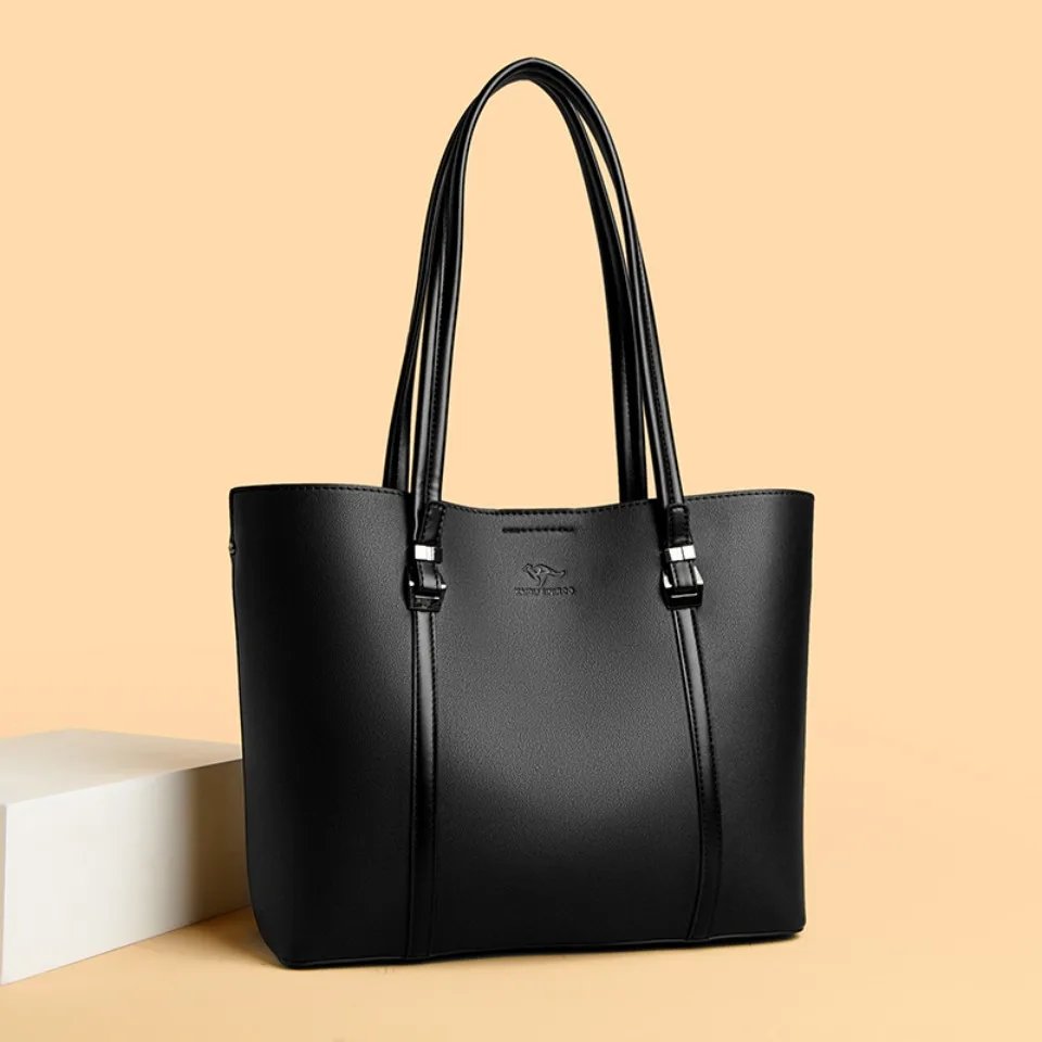 Shopping Bags for Daily Commuting Luxury Shoulder Bags High-End Pu Leather Handbags Caual Tote Hand Bags For Mother Sac New