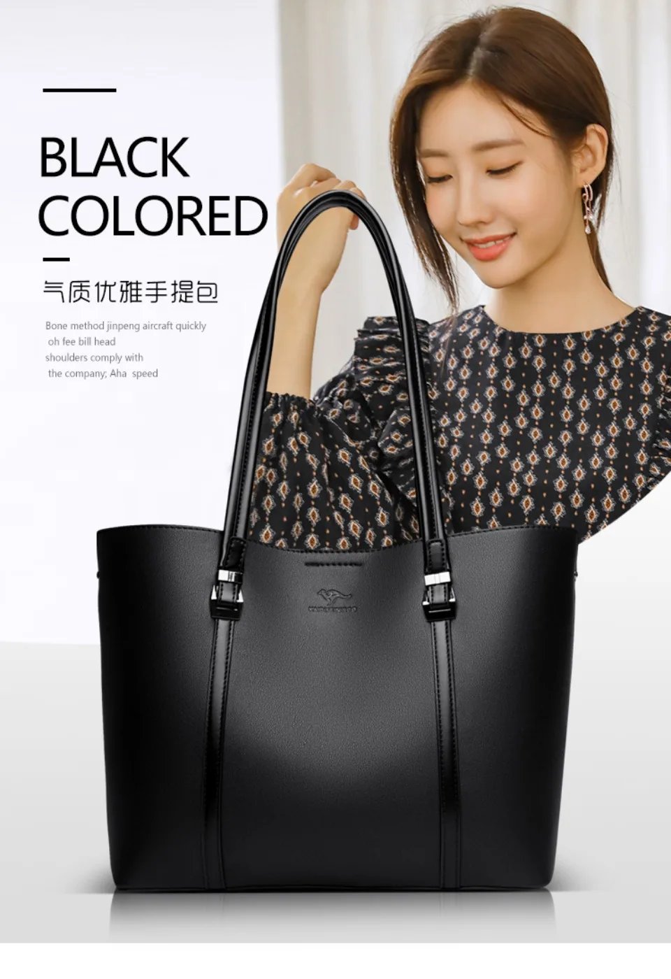 Shopping Bags for Daily Commuting Luxury Shoulder Bags High-End Pu Leather Handbags Caual Tote Hand Bags For Mother Sac New