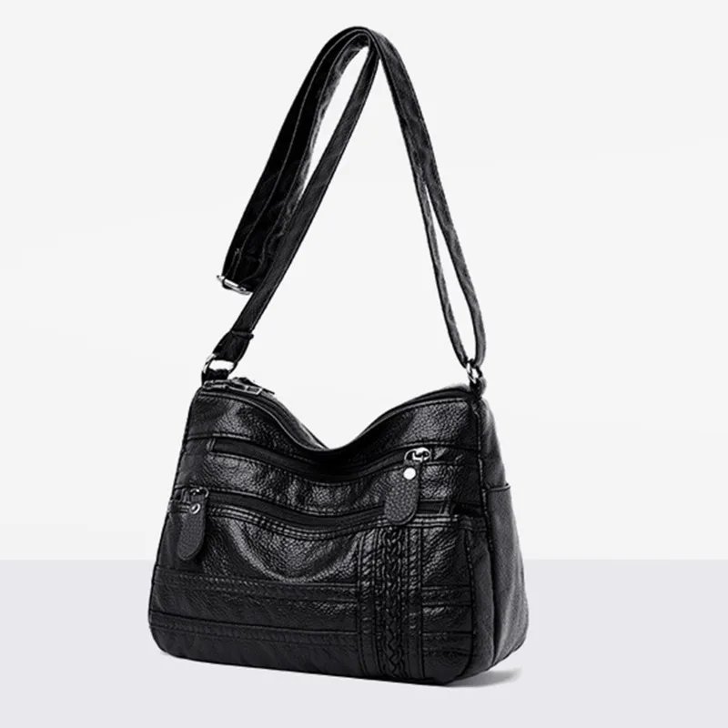 Fashion Women Bag Pu Soft Leather Shoulder Bag Multi-layer Crossbody Bag Quality Small Bag Brand Red Handbag Purses