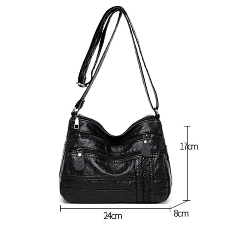 Fashion Women Bag Pu Soft Leather Shoulder Bag Multi-layer Crossbody Bag Quality Small Bag Brand Red Handbag Purses