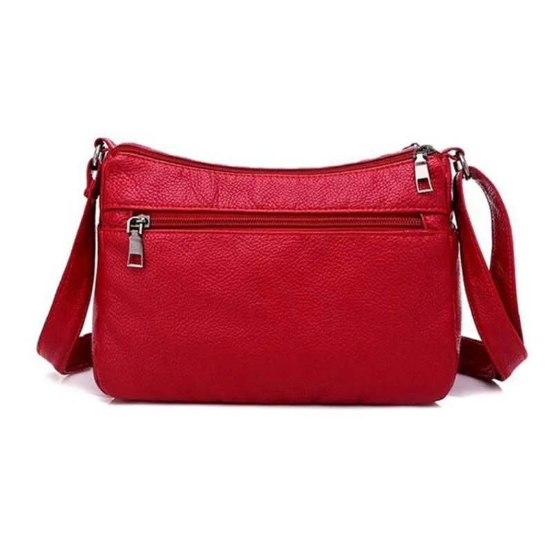 Fashion Women Bag Pu Soft Leather Shoulder Bag Multi-layer Crossbody Bag Quality Small Bag Brand Red Handbag Purses