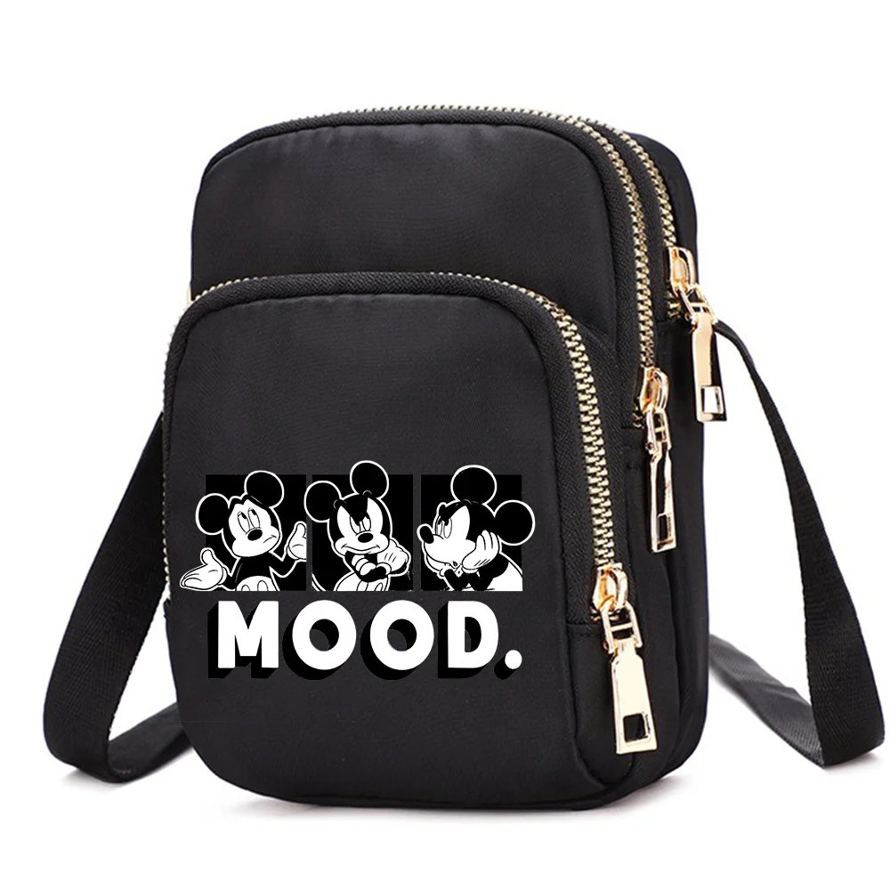 Mickey Minnie Mouse Women Shoulder Bags Cell Phone Purse Crossbody Shoulder Strap Handbag Female Girls Bags Teenagers Bag Gift