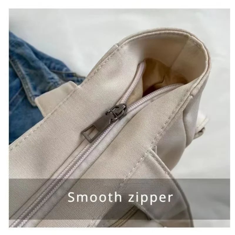 Women's bag fashionable large capacity student bag Oxford canvas handbag Mom casual shopping bag armpit bag multifunctional bag