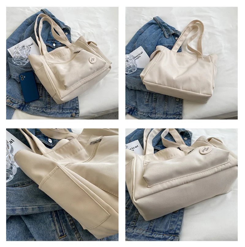 Women's bag fashionable large capacity student bag Oxford canvas handbag Mom casual shopping bag armpit bag multifunctional bag