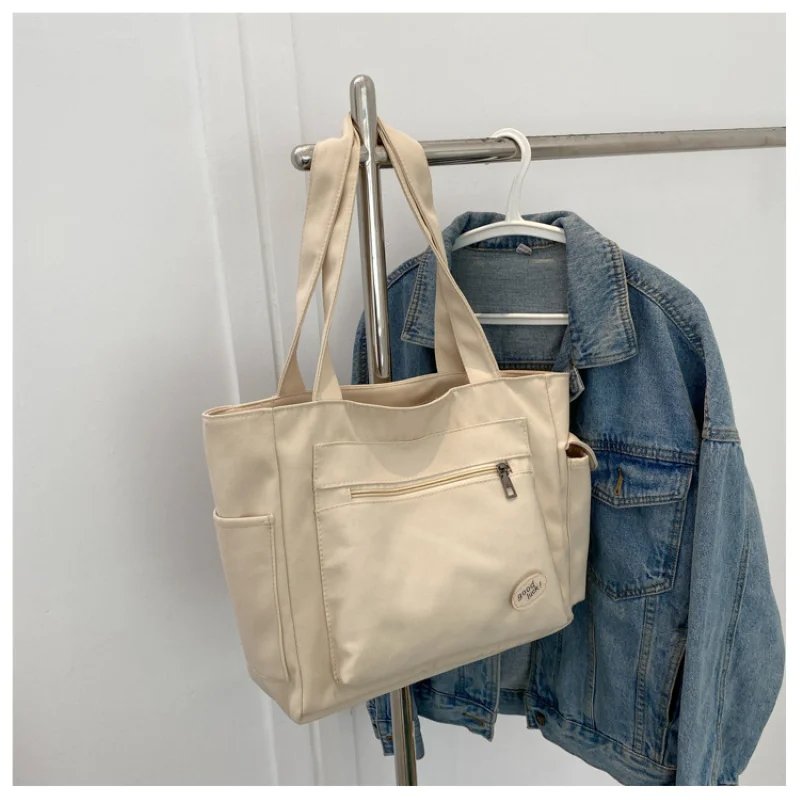 Women's bag fashionable large capacity student bag Oxford canvas handbag Mom casual shopping bag armpit bag multifunctional bag