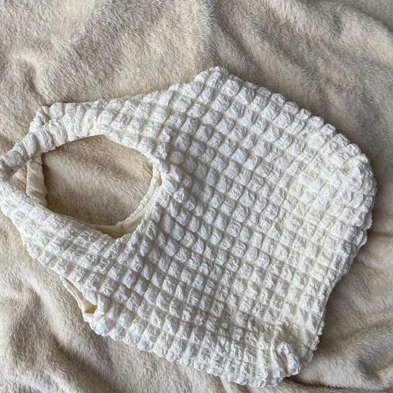 Yogodlns Summer Pleated Cloud Bag Female Candy Color Large Capacity Shoulder Bag Handbags Shopping Girls Pouch Tote Bolsas