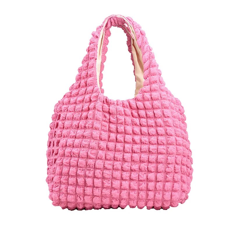 Yogodlns Summer Pleated Cloud Bag Female Candy Color Large Capacity Shoulder Bag Handbags Shopping Girls Pouch Tote Bolsas