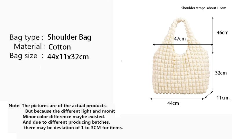 Yogodlns Summer Pleated Cloud Bag Female Candy Color Large Capacity Shoulder Bag Handbags Shopping Girls Pouch Tote Bolsas
