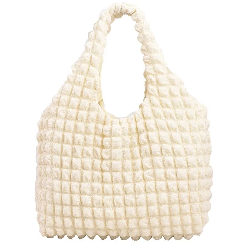 Yogodlns Summer Pleated Cloud Bag Female Candy Color Large Capacity Shoulder Bag Handbags Shopping Girls Pouch Tote Bolsas